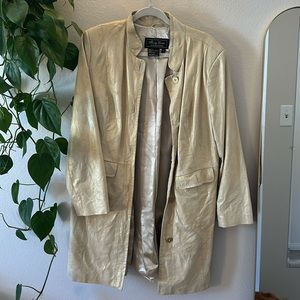 Terry Lewis leather trench coat